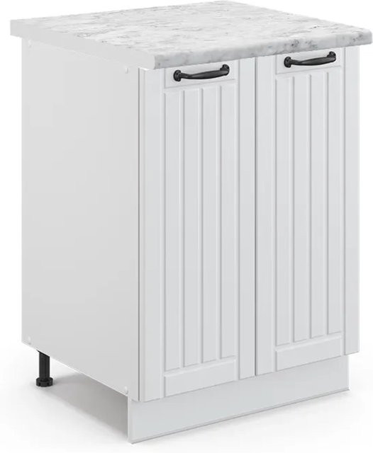 Vicco Küchenunterschrank Fame-Line in Weiß im Landhausstil mit Soft-Close-Türen, B/T/H: 60 x 60 x 82 cm - Bild 1