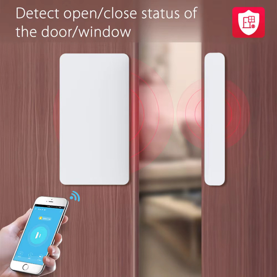 Elivco Tuya Smart WiFi Türsensor in Weiß zur Offen/Geschlossen Erkennung von Türen und Fenstern mit App-Benachrichtigung und Alarm, kompatibel mit Alexa und Google Home - Bild 4