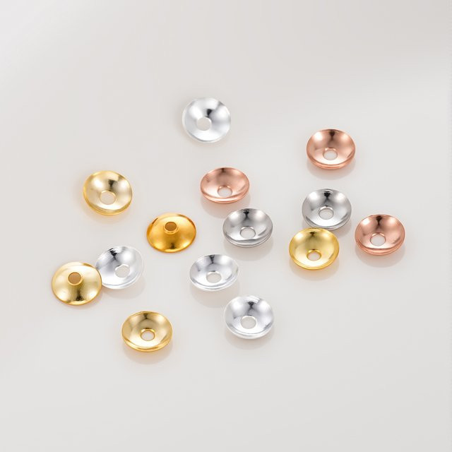 St.kunkka Spacer-Perlen, Kupfer, goldfarben beschichtet, 3/4mm - Bild 1