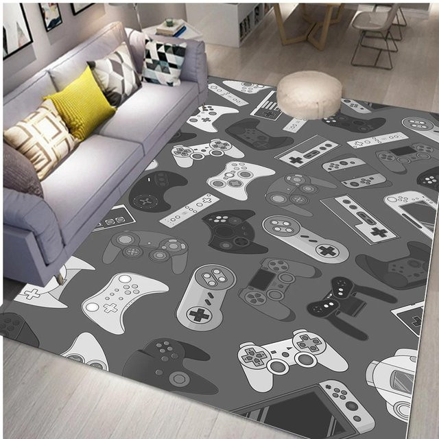 Karpetti Gaming Bereichsteppich mit Controller Motiv in Grau, B/B: 80 x 120 cm - Bild 1
