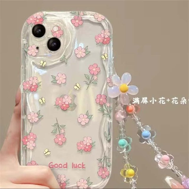 3D Blumenketten Lanyard Hülle für Samsung Galaxy S25 S24 S23 S22 S21 S20 Ultra Plus FE A55 A54 A34 A53 A52 A32 A15 A14 Cover in Multicolour - Bild 1