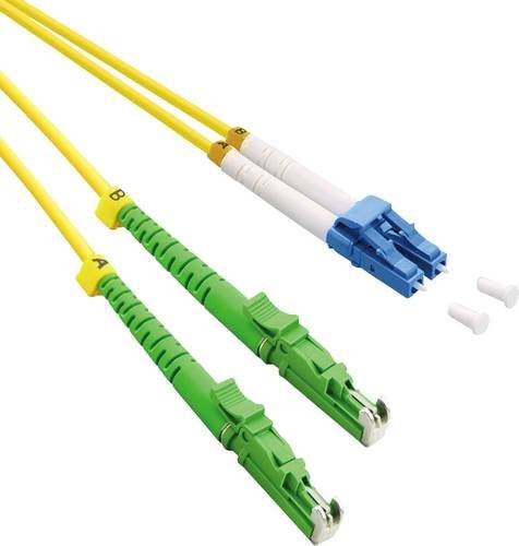 Roline Glasfaser LWL Anschlusskabel Singlemode 9/125 µ, Gelb, Länge: 3,00 m, 1x LSH-Stecker auf 1x LC/UPC-Stecker - Bild 1