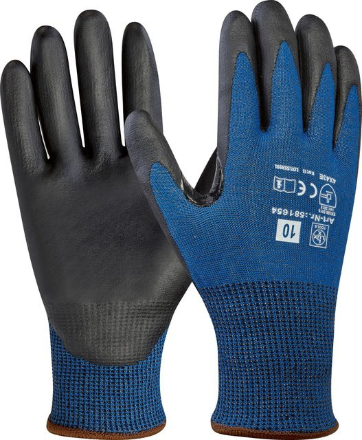 LUX-TOOLS Schnittschutzhandschuh in Blau, Größe 10, nach EN 388 - Bild 1