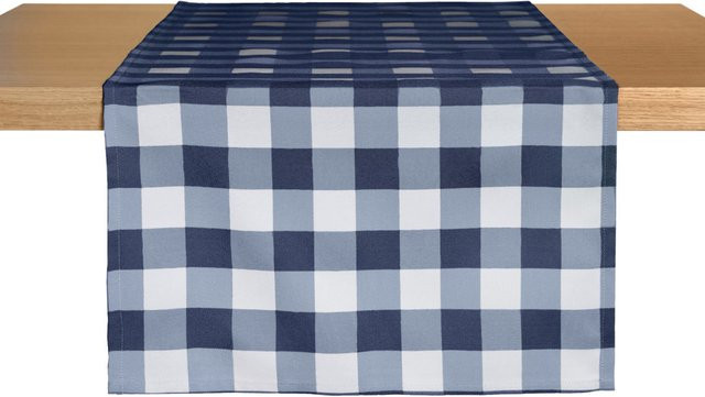 Erwin M. Tischläufer Countryline Blau, 2er Pack, B: 40 cm, L: 130 cm - Bild 1