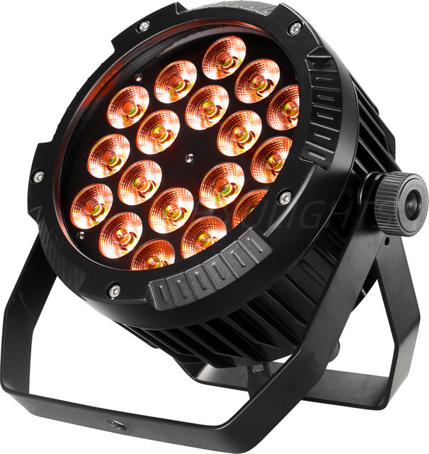 HYULIGHTS LED Par Licht RGBWAUV IP65 Wasserdicht mit DMX512 Steuerung für professionelle Bühne und Outdoor-Einsatz 18x18W - Bild 1