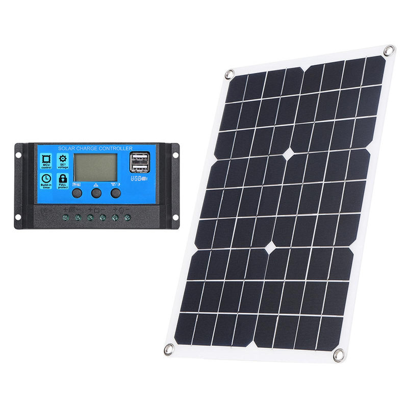 LOKMAT Solar-Kit mit 300W flexiblem Monokristallin-Silizium-Solarpanel und 20A Controller in Schwarz - Bild 4