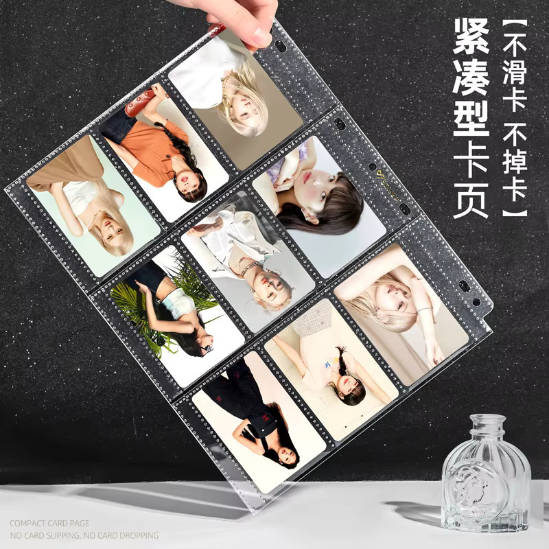 SINGBA 10 Stück A4 Multi-Pocket-Seiten für Binder in Transparent zur Aufbewahrung von Sammelkarten, Fotos und Instax Polaroid - Bild 3