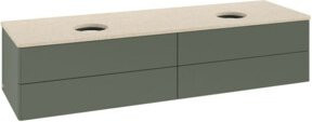 V&B Waschtischunterschrank Antao mit Beleuchtung in Grau Grün, B/T: 160 x 50 cm - Bild 1