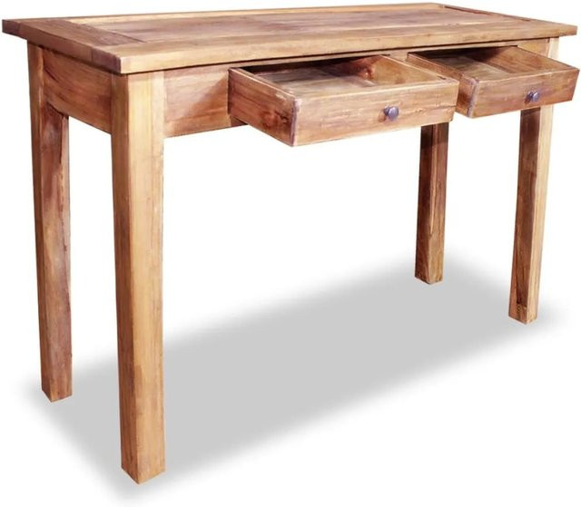 vidaXL Konsolentisch aus rustikalem Altholz Massivholz in Braun, B/T/H: 123 x 42 x 75 cm - Bild 1