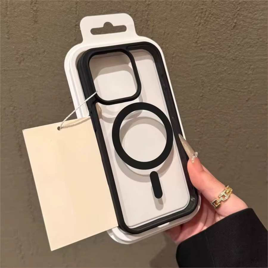 Transparente Magnetische Schutzhülle für iPhone 11 bis iPhone 17 Pro Max mit MagSafe Unterstützung in Weiß - Bild 2