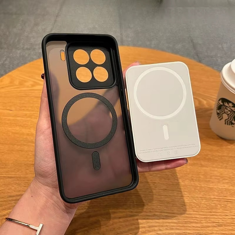 Magnetische Handyhülle für Xiaomi Mi 17T Pro und 15T Pro, transparentes mattes Design mit Acryl-Hartschale und MagSafe-Kompatibilität, schwarz - Bild 5