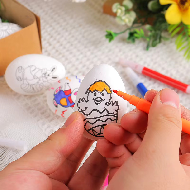 DIY Doodle Kit zum Bemalen von Ostereiern mit Farbstiften, buntes Bastelset für Kinder - Bild 4