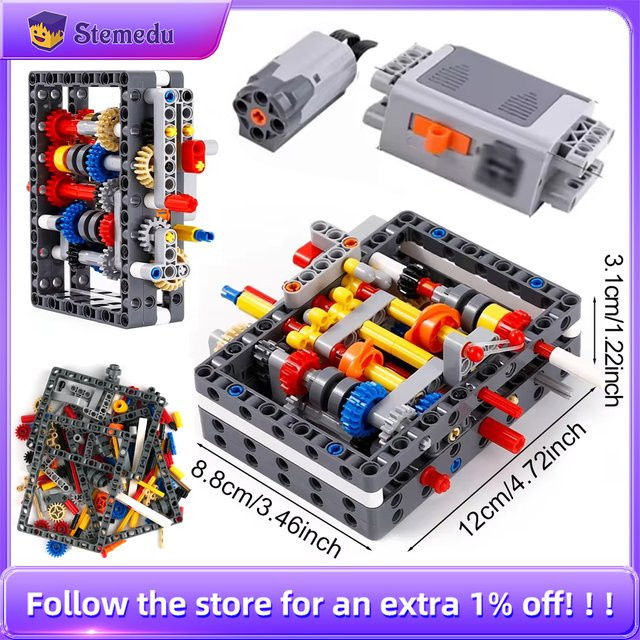 stemedu MOC Ultra-kompakt 8 + N + R-Speed Sequentielle Modell Bausteine, 135-teiliges Set - Bild 1