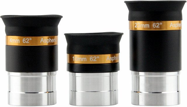 Eisgroub Weitwinkel Teleskopokulare Set 4/10/23 mm, 1,25 Zoll, asphärisch HD vollvergütet, 62 Grad, Schwarz - Bild 1