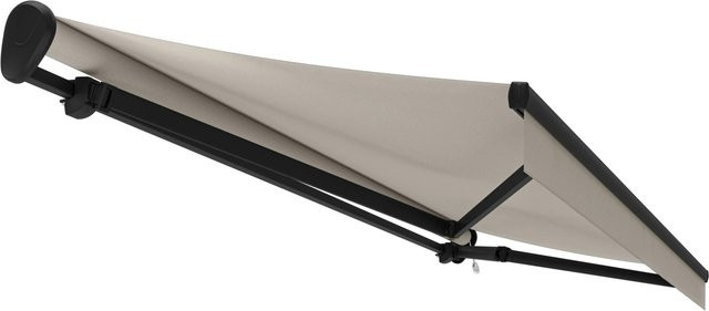 Gelenkarmmarkise Ebro mit Motor in Anthrazit und Beige, B: 350 cm, Ausladung: 250 cm - Bild 1