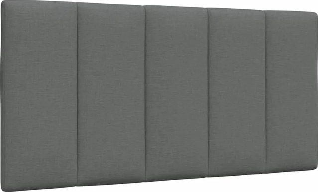vidaXL Kopfteil-Kissen Hanko Dunkelgrau mit Linien-Design aus Stoff, Breite: 100-120 cm, Höhe: 45 cm - Bild 1