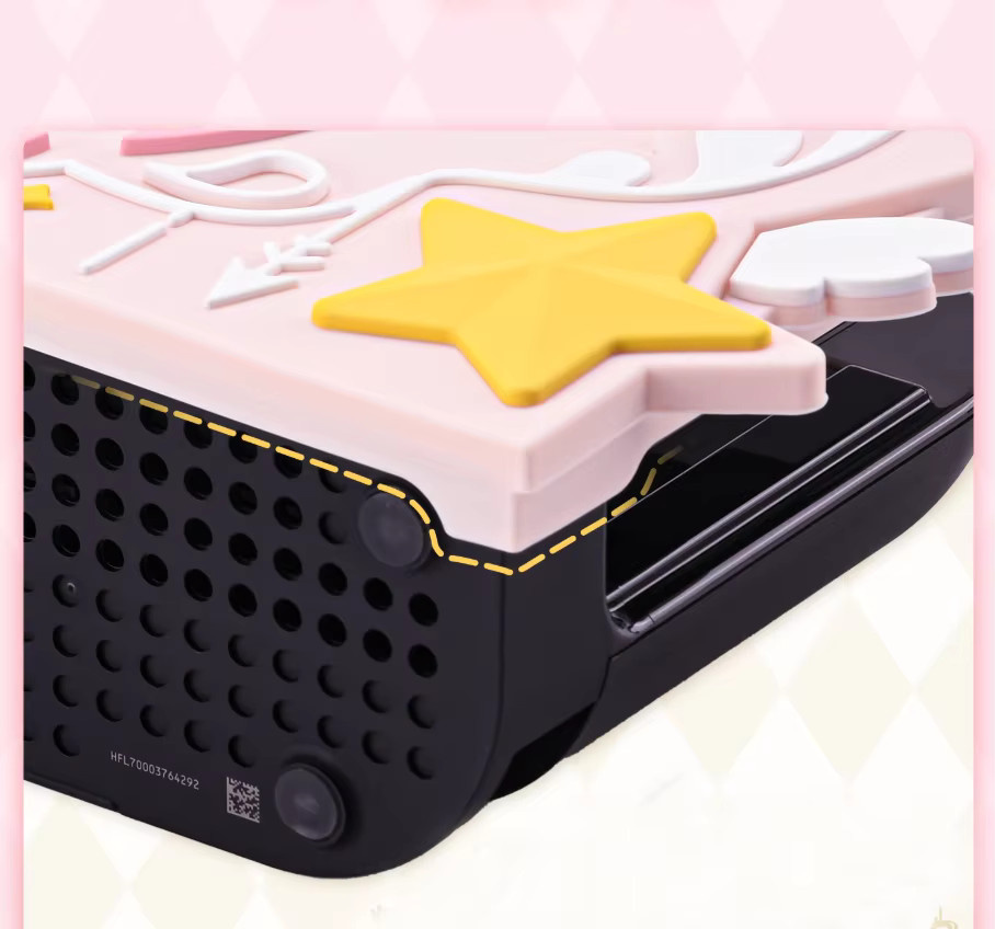 Star Wings Silikonschutz für Nintendo Switch 2 in Pink mit Hartschale, Joycon-Schutz und Daumen-Stick-Kappenabdeckung - Bild 2