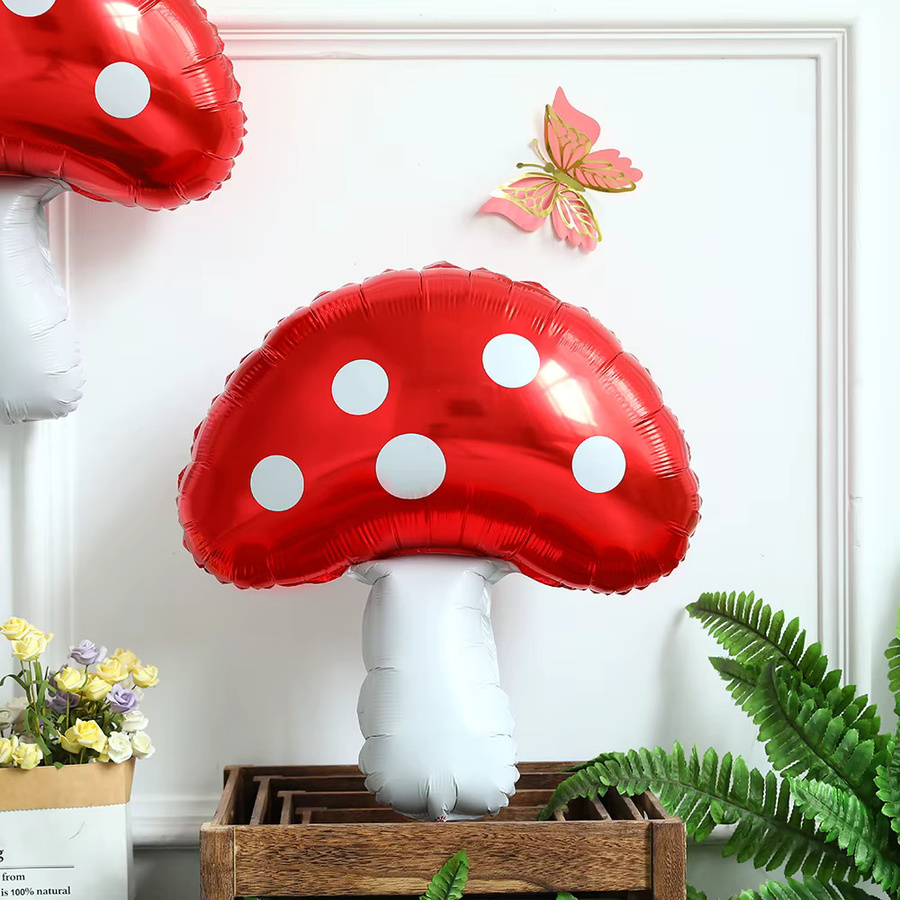 Roter Pilz Folienballon für Feengarten Themen Dekoration bei Geburtstagen und Babypartys von BALONAR - Bild 5