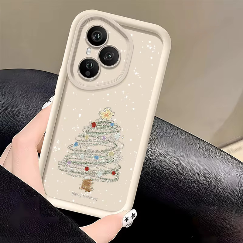 Stoßfeste TPU-Silikonhülle mit Weihnachtsbaum-Muster für Honor 400 200 Pro Magic 7 Lite X8c X9c Smart X6a X6b X6c in Rot - Bild 3