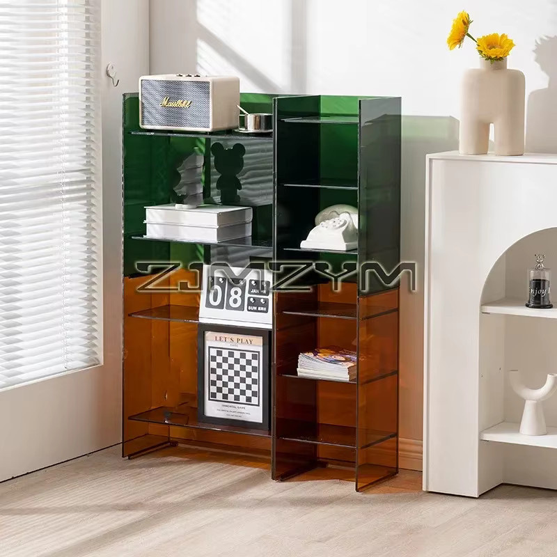 Moderner transparenter Nachttisch aus Glas von ZJMZYM für Schlafzimmer und Wohnzimmer - Bild 1