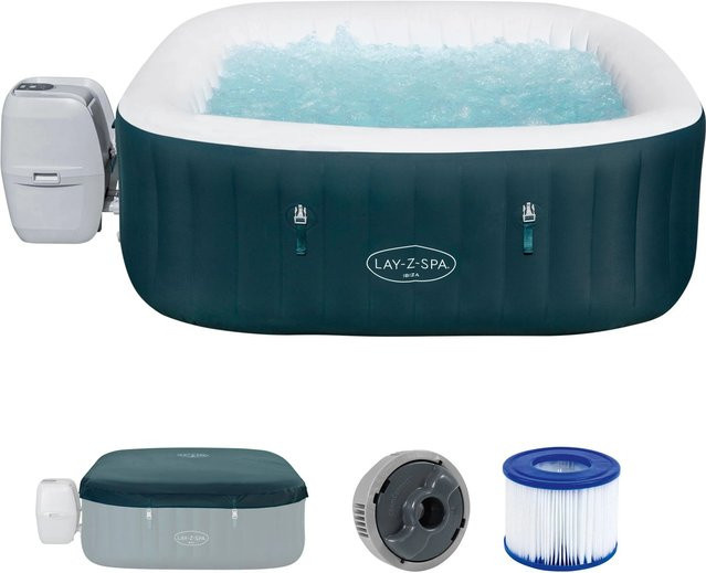 Bestway LAY-Z-SPA Ibiza AirJet Energiespar-Whirlpool aufblasbar in Green/Petrol aus PVC - Bild 1