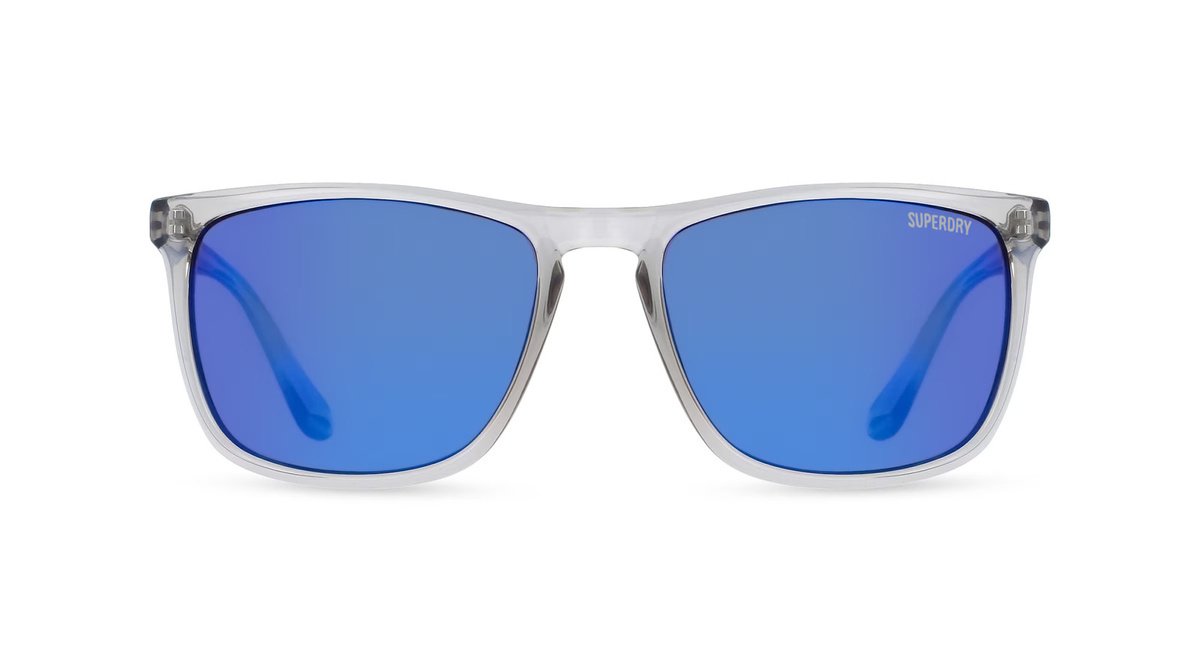 Superdry SHOCKWAVE Sonnenbrille, Vollrand, quadratisch, Kunststoff, grau, transparent, Unisex - Bild 1