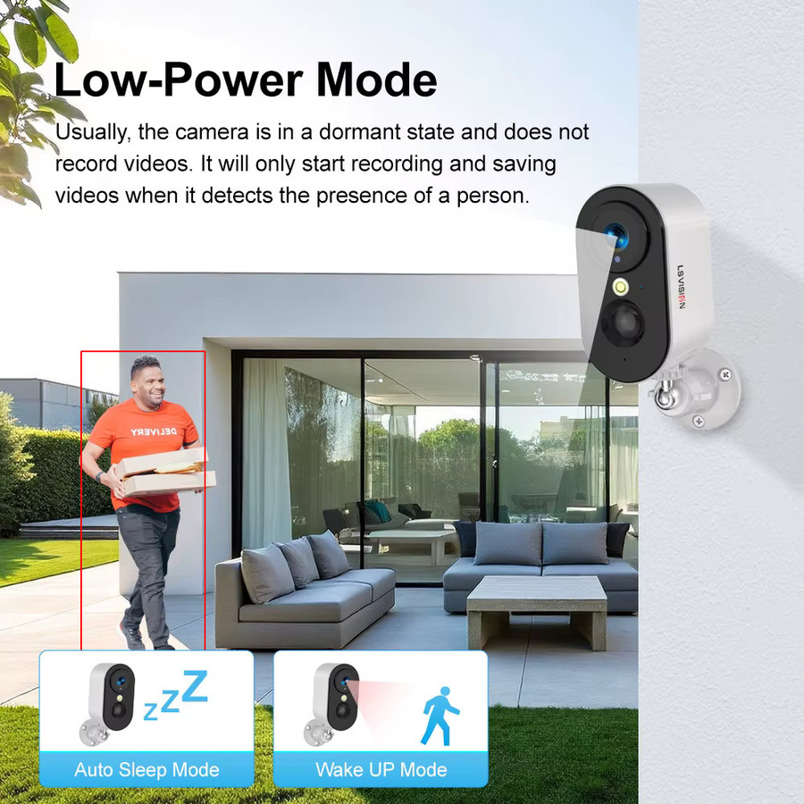 LS VISION 4G und WLAN PTZ-Batteriekamera U-Box für die Außenüberwachung mit 4MP 2K Auflösung und Bewegungserkennung in Weiß - Bild 2