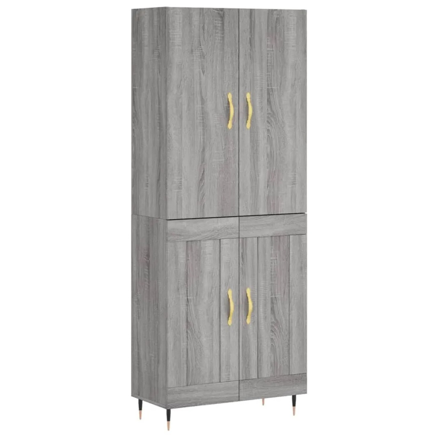 vidaXL Highboard Grau Sonoma B: 69,5 cm, T: 34 cm, H: 180 cm - Bild 2