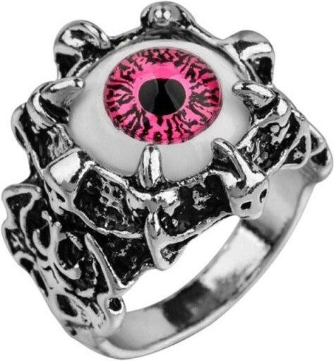Vintage-Ring Drachenklaue, Silber, Schwarz, Kristall, Unisex - Bild 1