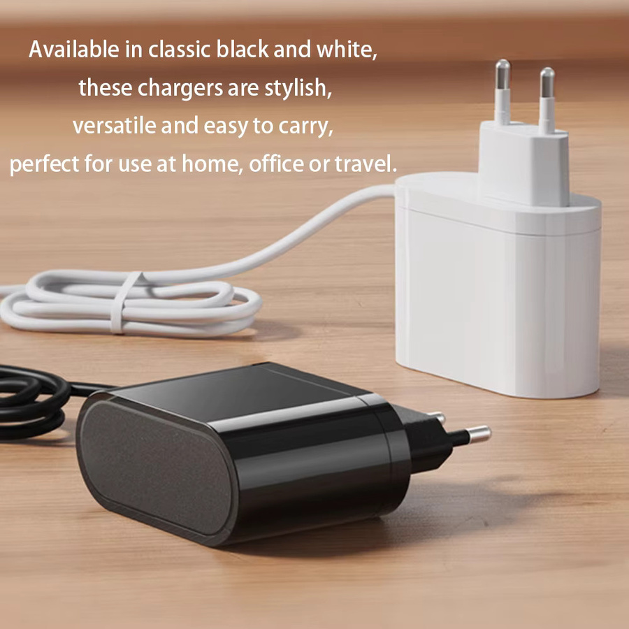 EU-Netzadapter AC 100-240V zu DC 12V 2A 24W in Schwarz mit Dual-DC-Anschluss 5,5x2,1mm und 5,5x2,5mm für LED-Lichtleisten und Router - Bild 3