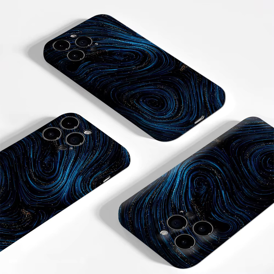 Potdemiel Robuste Handyhülle mit blauem kosmischem Wirbel Design für iPhone 17 16 15 14 13 Pro Max Plus mit Magnetfunktion und Doppel-Schicht-Schutz - Bild 3