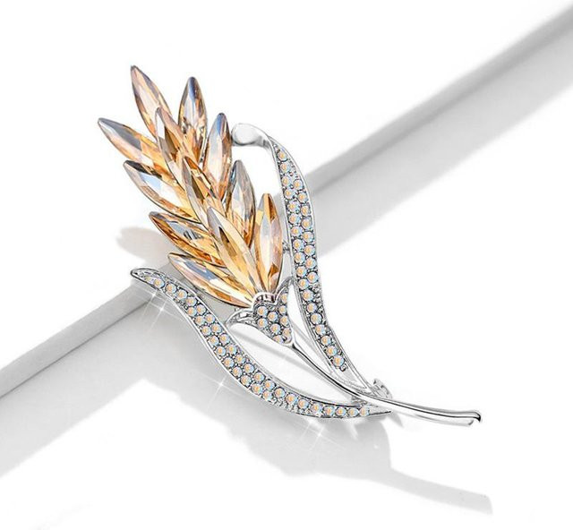 YIRAN Jewelry Brosche, Tulpenblüten-Korsage, Weiß, Damen - Bild 1