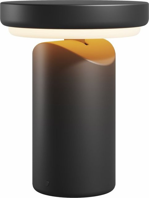 Maytoni Akku-Leuchte Topo Rot LED Tischleuchte aus Metall in Schwarz, 220lm, 2700K, Durchmesser: 15,9 cm, Höhe: 20 cm - Bild 1
