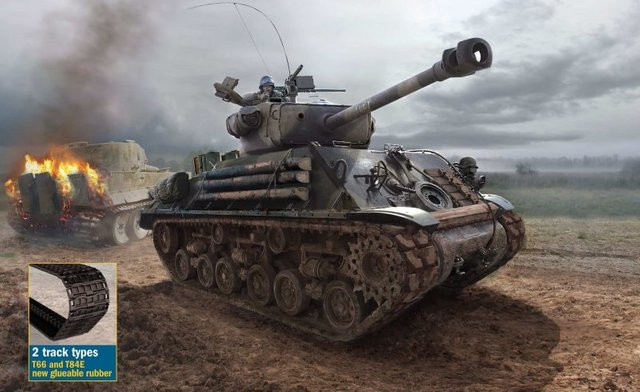 Italeri M4A3E8 Sherman Fury, Fahrzeug, Grau - Bild 1