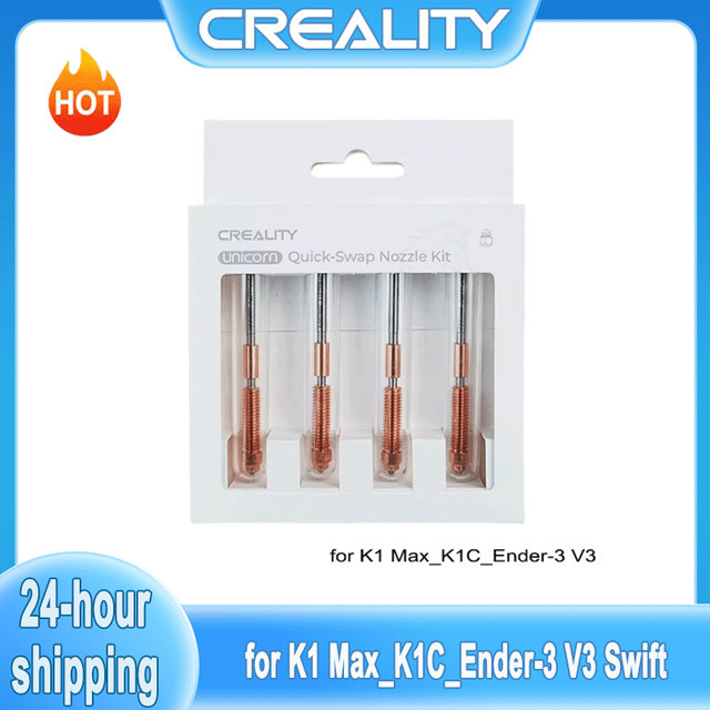 Creality Unicorn Schnellwechsel-Düsen-Set in Silber für K1 Max, K1C und Ender-3 V3 für High-Flow-Druck-Upgrades - Bild 1