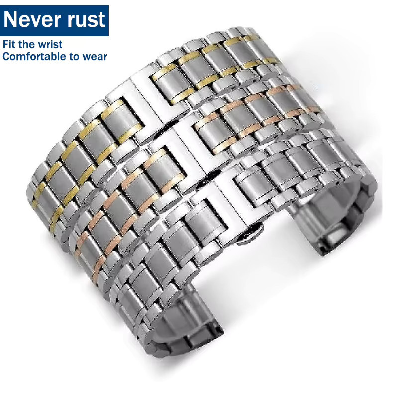 Zhangeer Uhrenarmband Edelstahl, Bicolor, Unisex - Bild 2