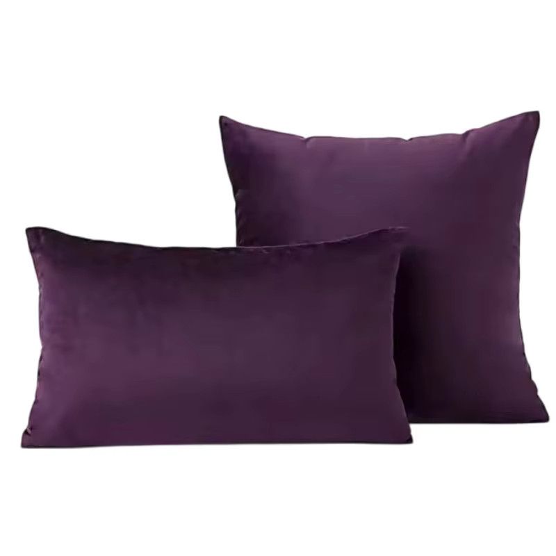 Dekorative Samt Kissenbezüge von inyahome in Rot und Lila für Sofa und Bett - Bild 3