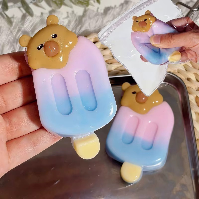 Tabas Squishy Capybara Eiscreme-Quetschspielzeug, multicolour - Bild 4