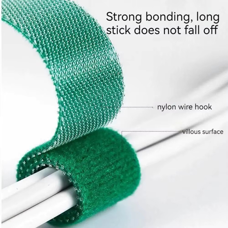 3er-Set selbstklebende Nylon-Kabelbinder zur Organisation von Datenkabeln in Schwarz, Weiß und Grau - Bild 5