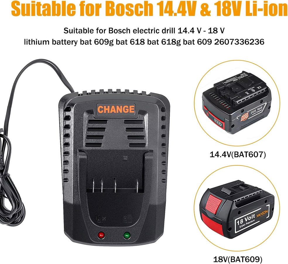 Bosch Akku-Ladegerät AL1860CV und AL1814CV für 18V und 14,4V Li-Ion Akkus in Schwarz - Bild 2