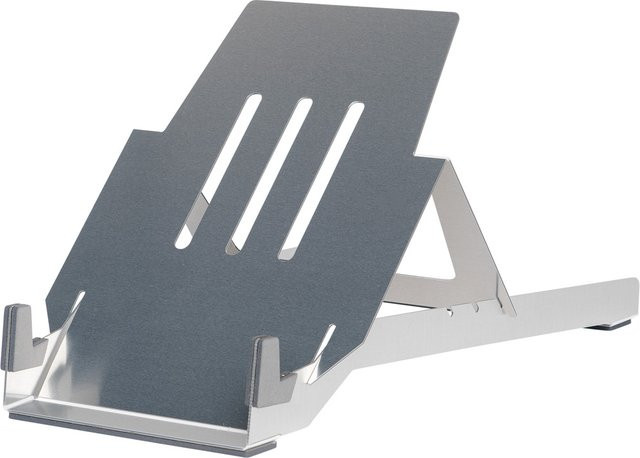 R-Go Tools Laptopständer Riser Basic aus Aluminium, höhenverstellbar und klappbar, Silber - Bild 2