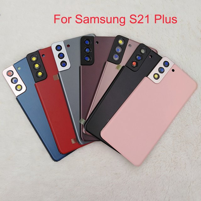 Samsung Galaxy S21 Plus Ersatzgehäuse Rückseite mit Kameralinse in Silber - Bild 1