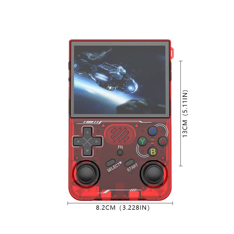 ZUIDID R36S Retro Handheld-Videospielkonsole mit IPS-Bildschirm und 128GB Speicher in Pink - Bild 5