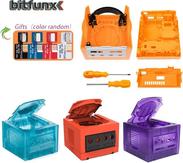 Bitfunx Ersatzgehäuse für Nintendo Gamecube Retro Videospielkonsole DOL-101/DOL-001 in Rot - Bild 1