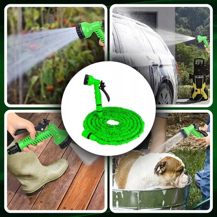 Flexibler Gartenschlauch 60 m mit Anschlüssen und Spritzpistole aus Kunststoff - Bild 2
