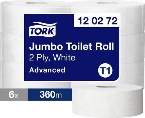 Tork Jumbo Advanced Toilettenpapier Weiß 2-lagig 6 Rollen à 360 m - Bild 1