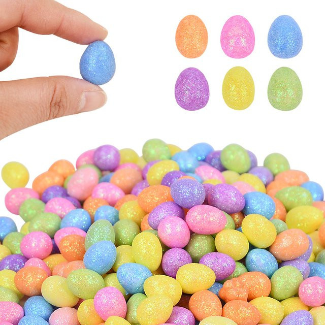 ZQNYCY Glitzernde Ostereier, Mini-Schaum, 80–240 Stück - Bild 1