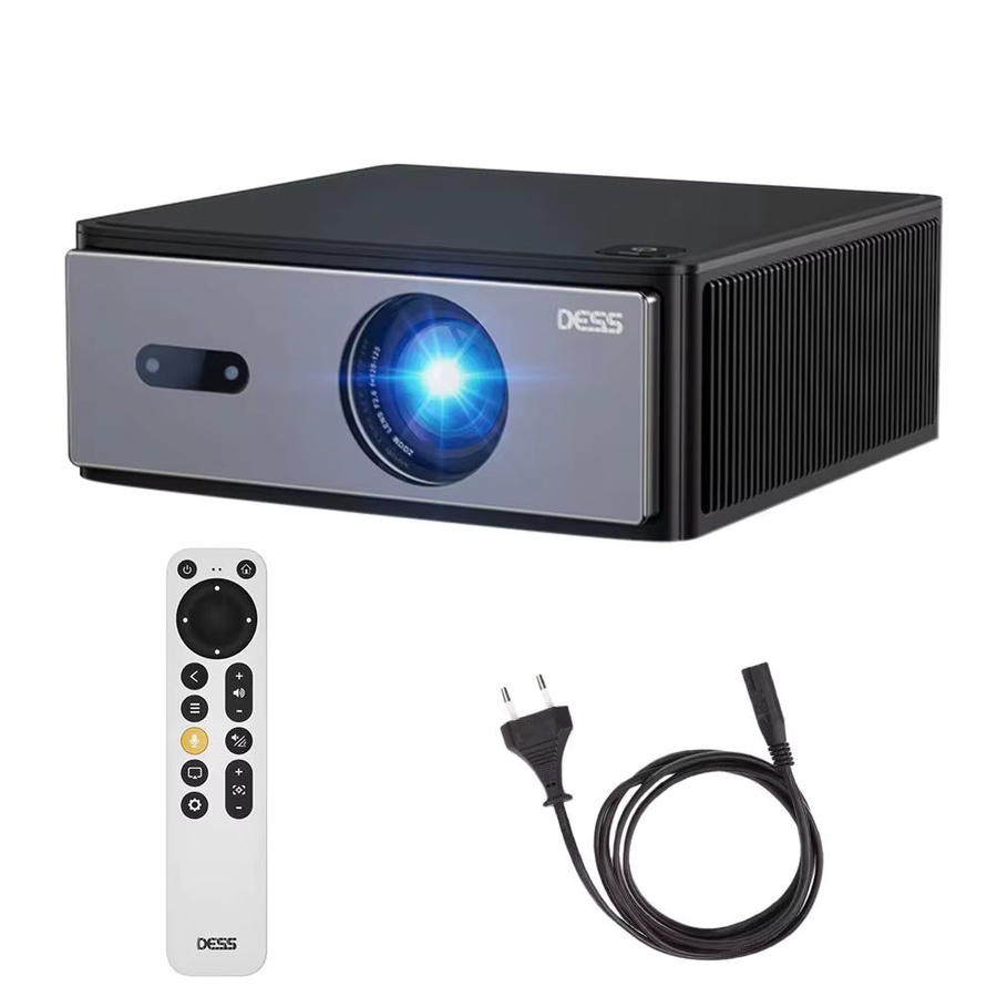 DESS C4 PRO Smart Heimkino Projektor mit 4K Full HD Unterstützung, Android, WLAN und Bluetooth, Schwarz - Bild 4