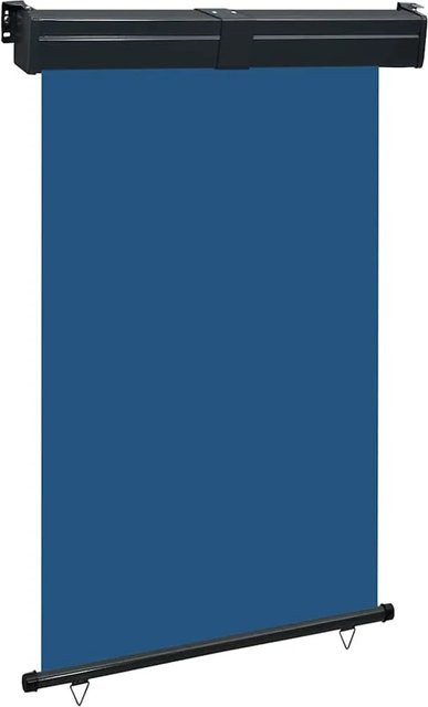 Furnicato Balkon-Seitenmarkise aus Polyester in Blau, B/H: 125 x 250 cm - Bild 1