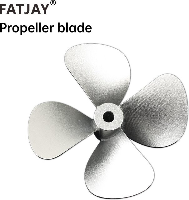 FATJAY RC-Bootspropeller 4-Blatt, 4 mm Schaftgröße, 60 mm Außendurchmesser, CNC-Aluminiumlegierung, 1-teiliges Set - Bild 1